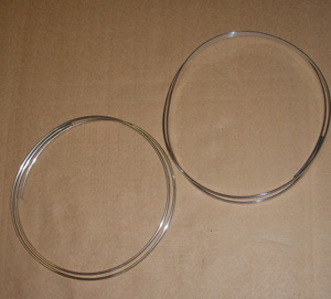 Chrome band with glue - SET (2 pieces - for ONE Fiat 500 roof)