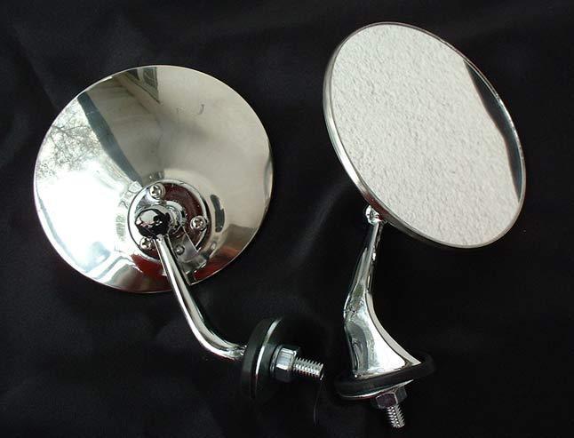 Stainless steel mirror right and left side SET (2 pieces)