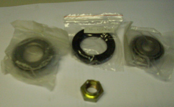 Front wheel bearing set - left side - 126/126 BIS with rotary shaft seal and locking nut